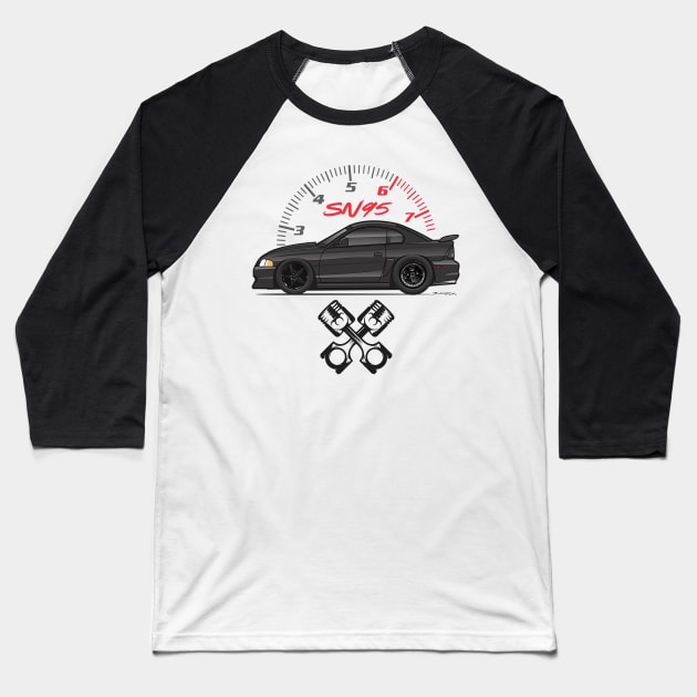 Black SN95 Baseball T-Shirt by JRCustoms44